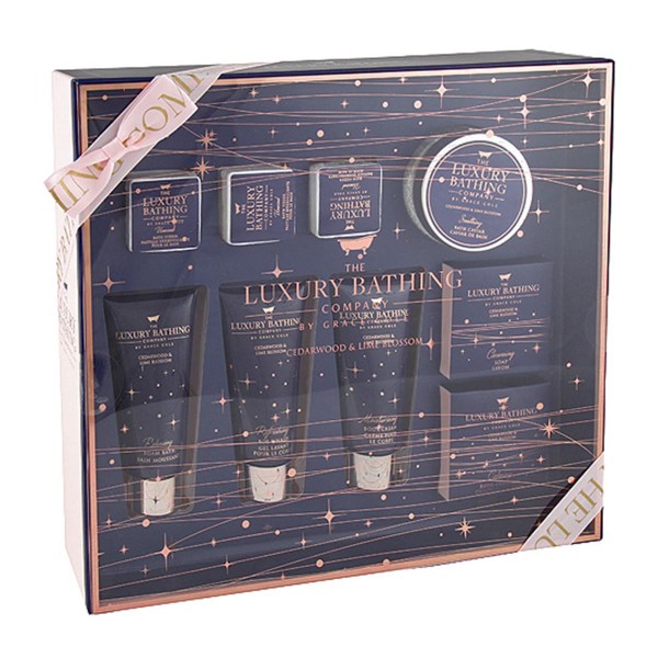 Grace cole cedarwood caviar de baño 80gr + espuma 100ml + gel de baño 100ml + crema corporal 100ml + pastilla efervescente